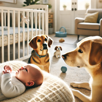 introducing dog to newborn baby and how to prepare dog for new baby at home